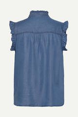 Top RWDallas SL medium denim blue