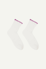 Socken Mit Volant Gots Off White