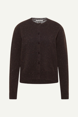 Strickjacke Boxy Bitter Chocolate Tweed
