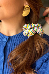 Scrunchie STELLA - Striped Yellow Multicolor