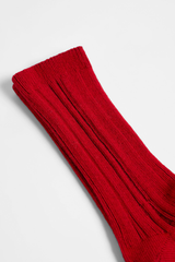 Socken Rippenstrick Red