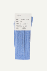 Socken Rippenstrick Light Blue Melange