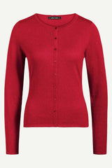 Strickjacke Roundneck Cocoon Icon Red