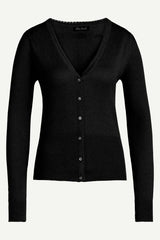 Strickjacke V Cocoon Black