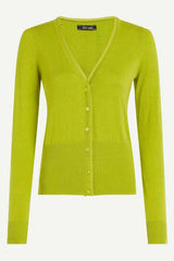 Strickjacke V Cocoon Citronelle Yellow