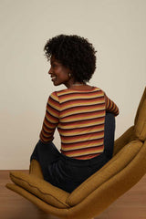 Top Lily Vanna Stripe Mango Orange