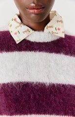 Strick-Pullunder Niby Rayures Cranberry