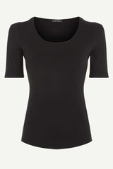 Top Carice Uni Rib Black