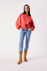 Sweatshirt Jitbay Vermillon Vintage