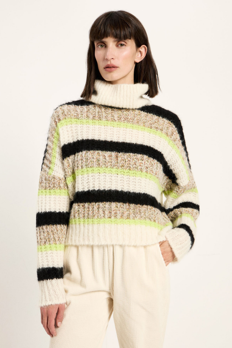Pullover Grobstrick Multicolour Stripe