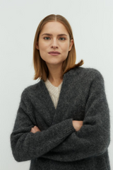 Strickjacke Kessie-M Sunday Charcoal Melange