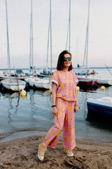 T-Shirt Boxy Rose Banana