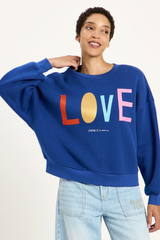 Statement-Sweatshirt Blue Moon