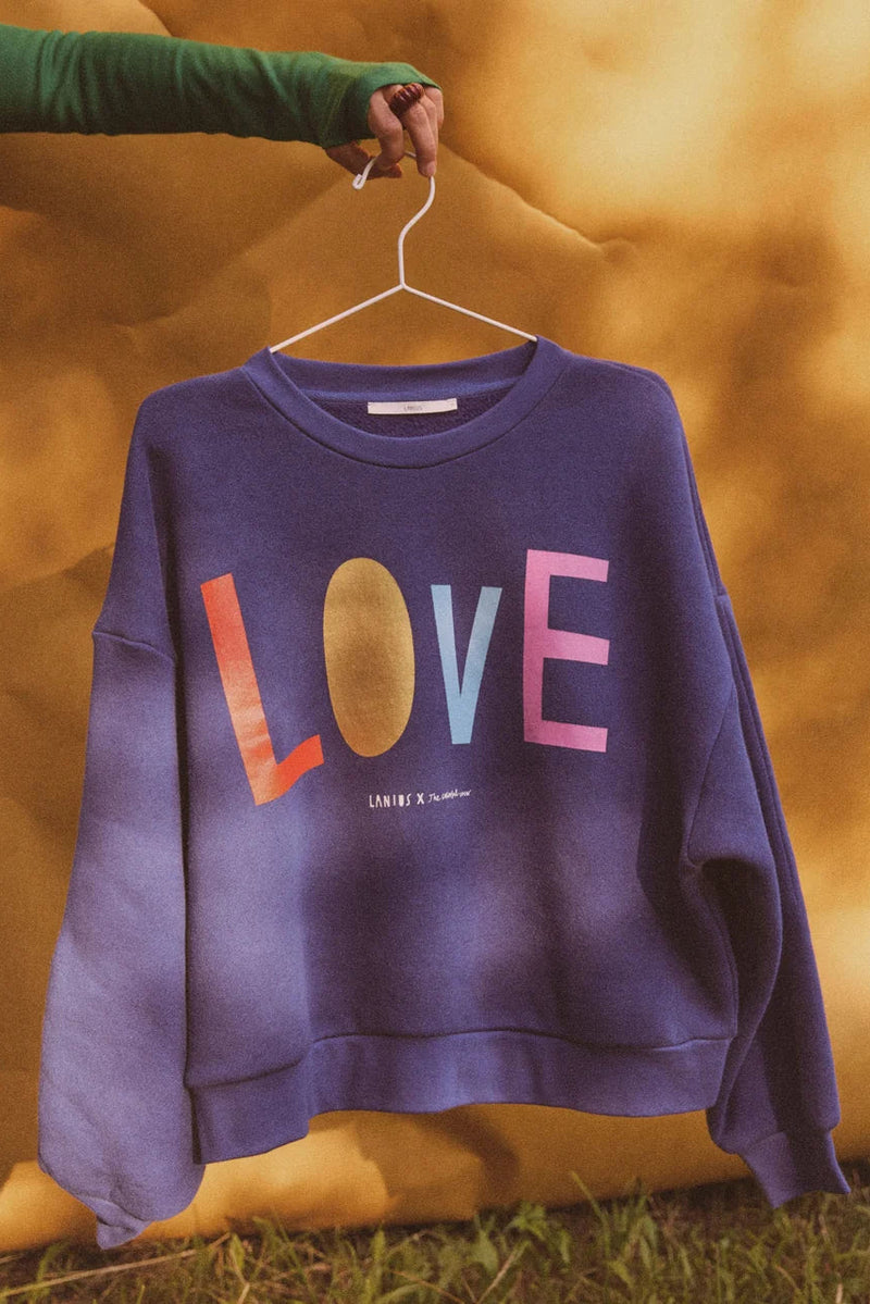 Statement-Sweatshirt Blue Moon