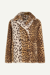 Jacke Patti Midi Cheetah Fur Ivory