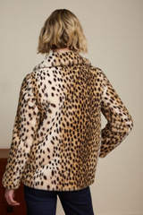 Jacke Patti Midi Cheetah Fur Ivory