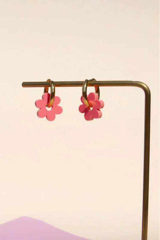 Ohrschmuck Flower Salmon