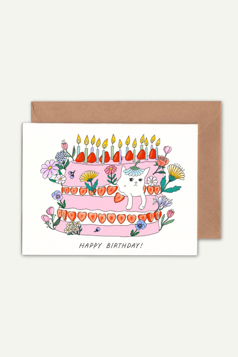 Karte "Happy Birthday Cat Cake"