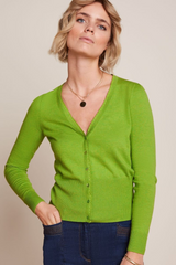 Strickjacke V Cocoon Dark Citron