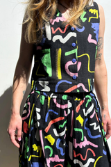 Top Scribble Shell Black