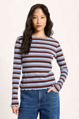 Longsleeve U-Bootshirt Chocolate Multicolour