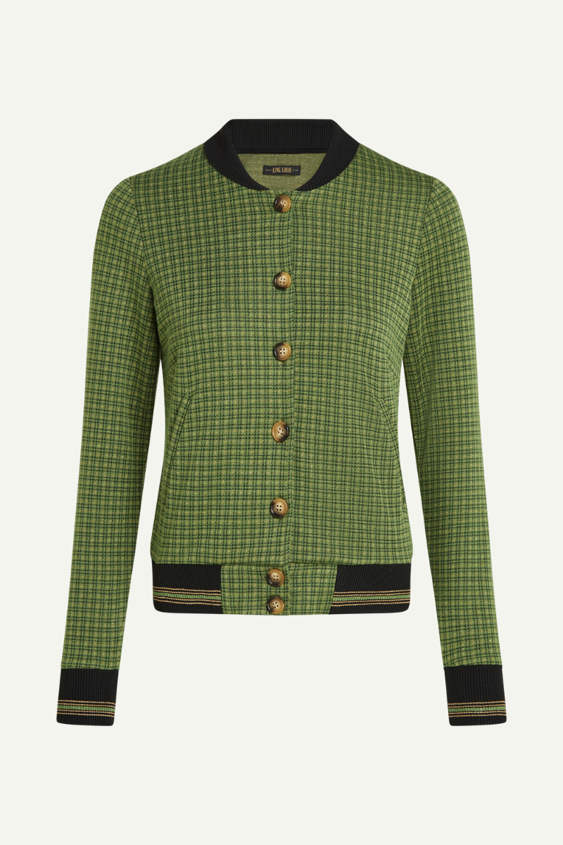 Jacke Cleo Ivy Check Guacemole Green