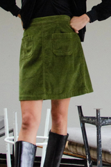 Rock Wild Rib Mini Skirt Green