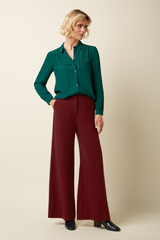 Hose Peppa Petit Woven Crepe Cabernet Red
