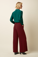 Hose Peppa Petit Woven Crepe Cabernet Red