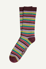 Socken Rib Stripe Porto Red
