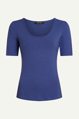 Top Carice Uni Rib Amparo Blue