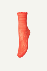 Socken Bloom Lace Grenadine Red