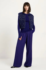 Weste Doubleface Jacquard Violet