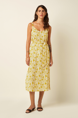 Kleid Nadya Midaxi Laguna Woven Spring Yellow