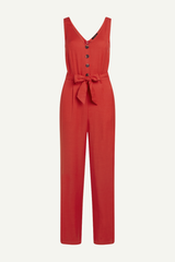 Roter Jumpsuit Einteiler mit V-Ausschnitt von King Louie für Frühling und Sommer 2026 im Youmee.market Bern