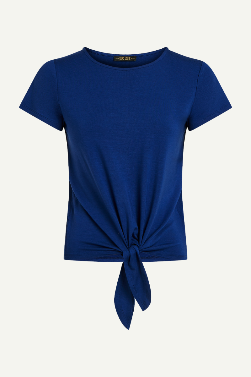 Sommershirt mit Knotendetail in Blau von King Louie im Youmee.market Bern
