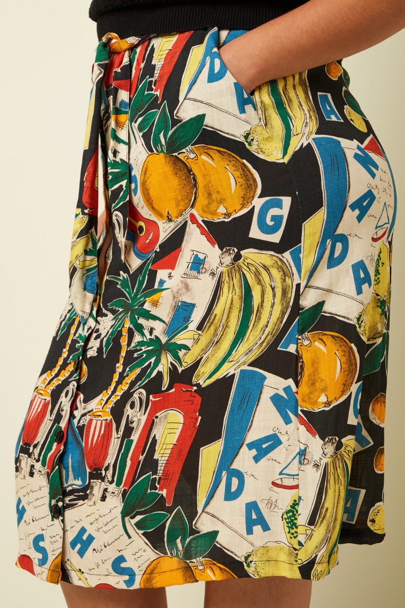 Leichter Sommerrock mit Retroprint von King Louie im Youmee.market Bern