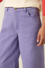 High-Waist und weit geschnittene Jeans in Lila von King Louie im Youmee.market Bern