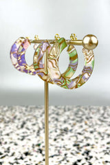 Eco-Ohrschmuck Hoops Lilac Green