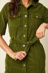 Kleid Kate Baby Cord Posey Green