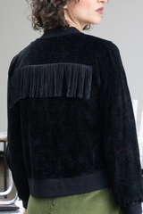 Jacke Fringe Fling College Black