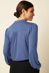 Bluse Carina Viscose Light Shadow Blue