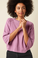 Strickshirt Anya Cocoon Crocus Lilac
