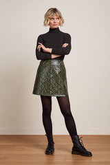 Top Rollneck Uni Rib Black
