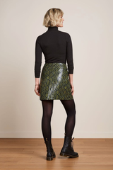 Top Rollneck Uni Rib Black