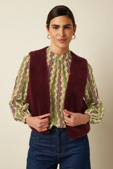 Weste Viva Silver Fur Porto Red
