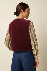Weste Viva Silver Fur Porto Red
