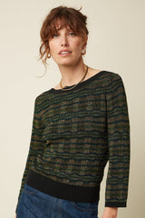 Pullover Audrey Trumpet Sleeve Apollo Black