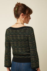 Pullover Audrey Trumpet Sleeve Apollo Black