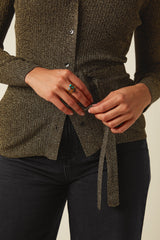 Cardigan Mila Rib Fete Gold